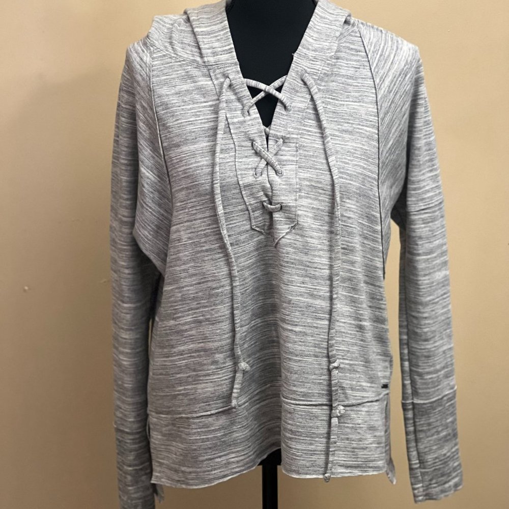Lucky Brand Women Gray Pullover high/low hoodie Size S/P